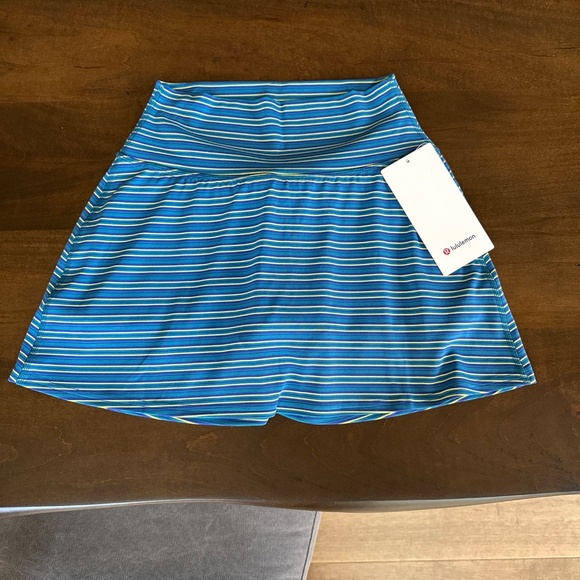 Lululemon Align High-Rise Skirt Jacquard Variegated Stripe Twice Blue Yellow NEW - Picture 2 of 8